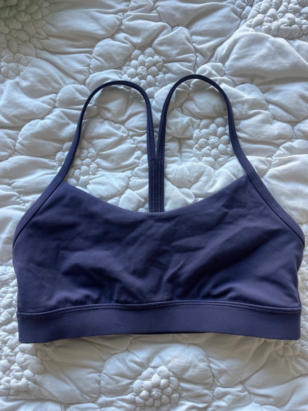 lululemon Deep Navy Strappy Light-Support Sports Bra - Size 4